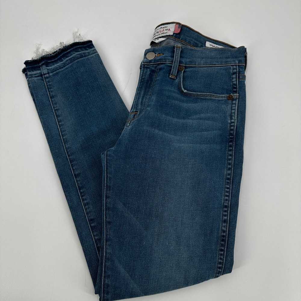 Lucky Brand Charlotte Rail Jeans Womens‎ Size 0 25 Ankle Distressed Frayed Hem